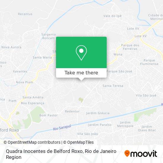 Quadra Inocentes de Belford Roxo map