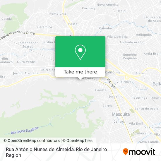 Mapa Rua Antônio Nunes de Almeida