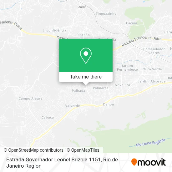 Estrada Governador Leonel Brizola 1151 map