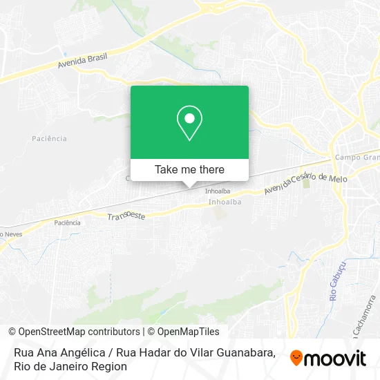 Rua Ana Angélica / Rua Hadar do Vilar Guanabara map