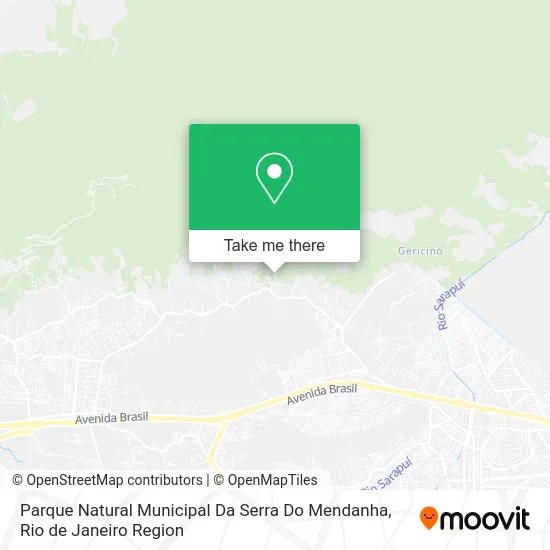 Parque Natural Municipal Da Serra Do Mendanha map
