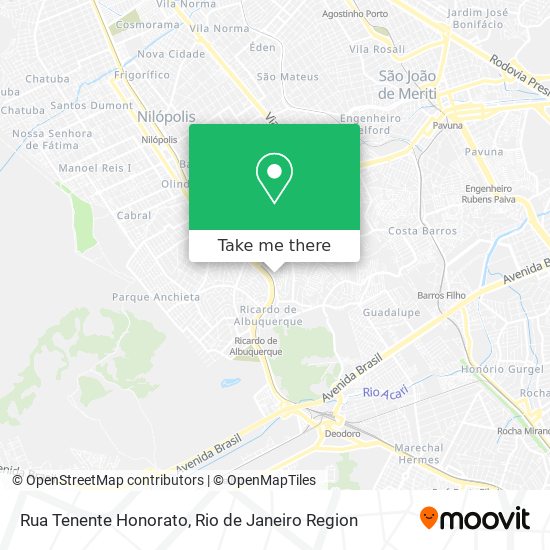 Rua Tenente Honorato map