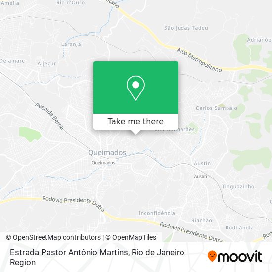 Estrada Pastor Antônio Martins map