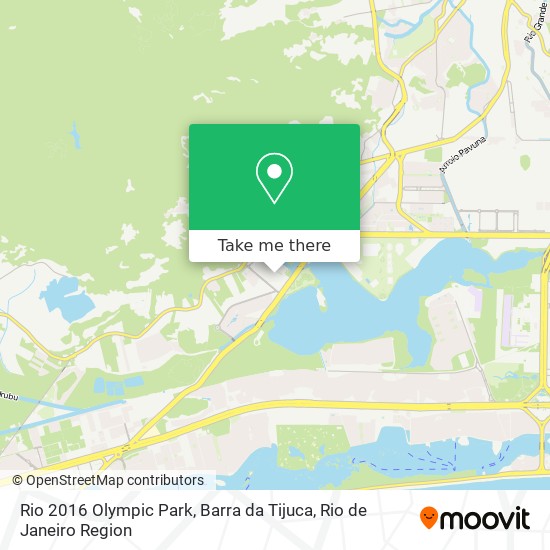 Mapa Rio 2016 Olympic Park, Barra da Tijuca