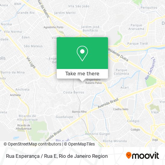Rua Esperança / Rua E map