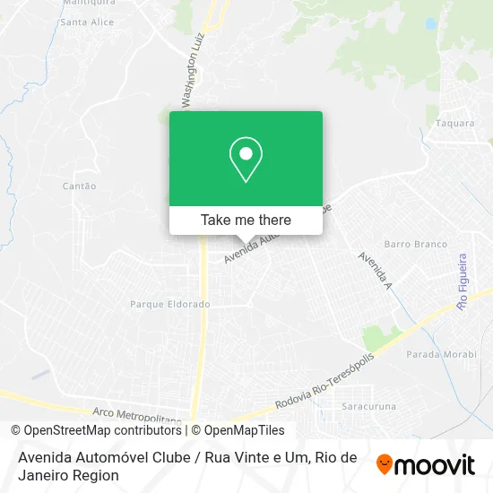Avenida Automóvel Clube / Rua Vinte e Um map