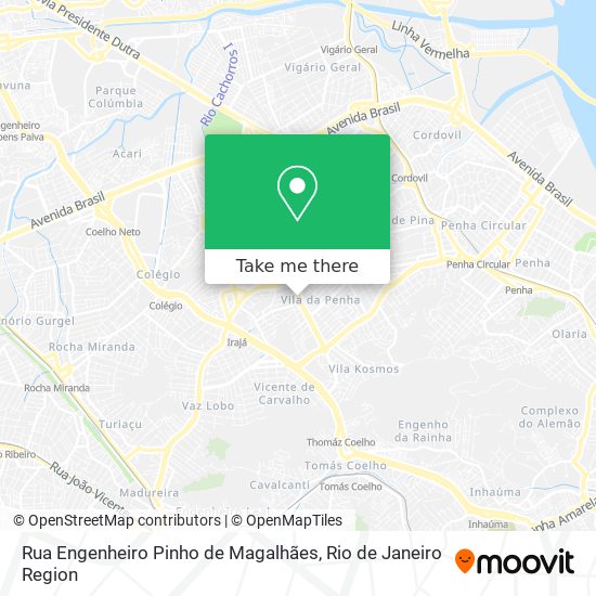 Mapa Rua Engenheiro Pinho de Magalhães