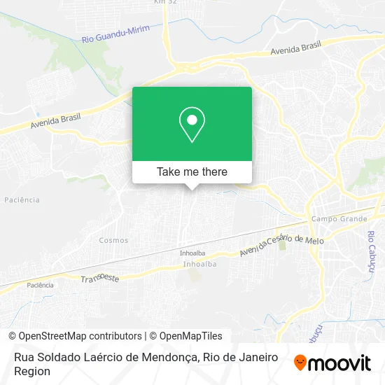 Rua Soldado Laércio de Mendonça map