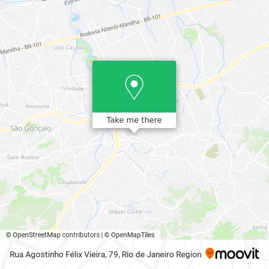 Mapa Rua Agostinho Félix Vieira, 79