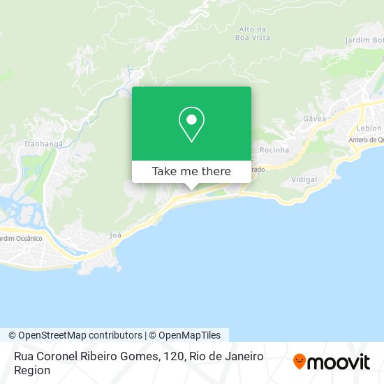 Mapa Rua Coronel Ribeiro Gomes, 120