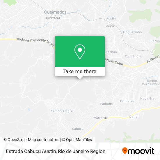 Estrada Cabuçu Austin map