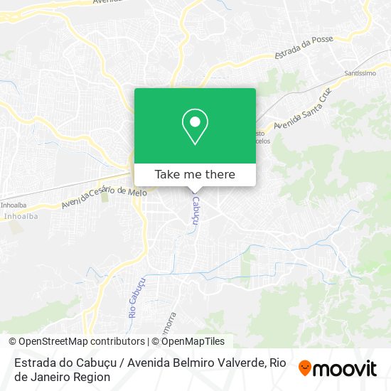 Mapa Estrada do Cabuçu / Avenida Belmiro Valverde