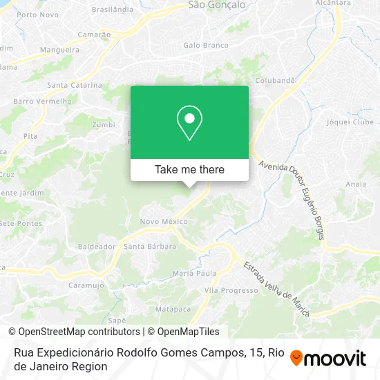 Rua Expedicionário Rodolfo Gomes Campos, 15 map