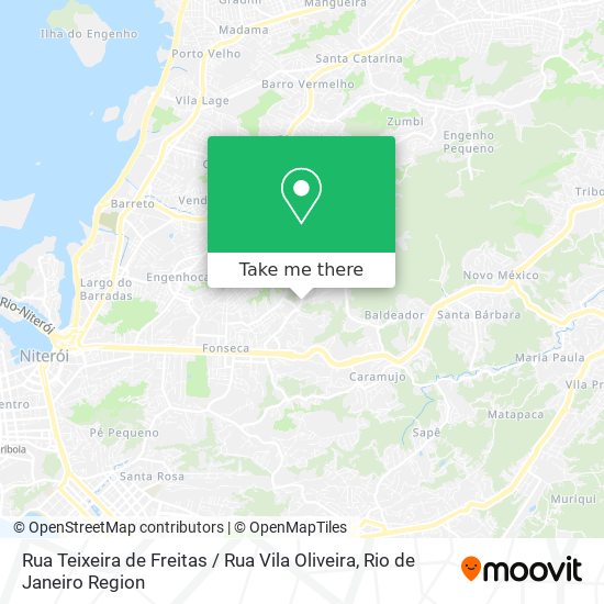 Mapa Rua Teixeira de Freitas / Rua Vila Oliveira