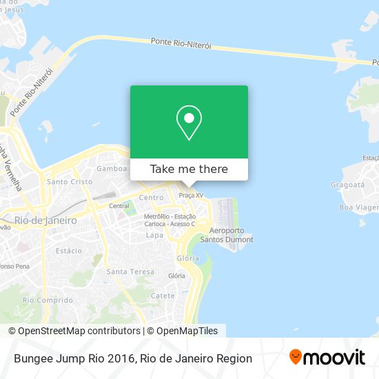 Mapa Bungee Jump Rio 2016