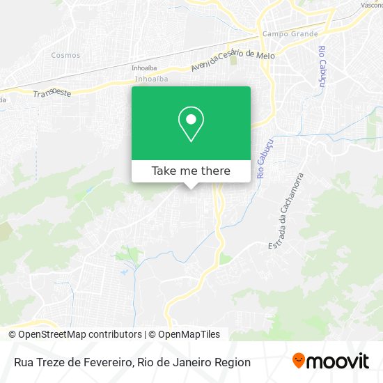 Rua Treze de Fevereiro map