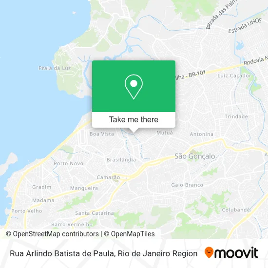 Rua Arlindo Batista de Paula map