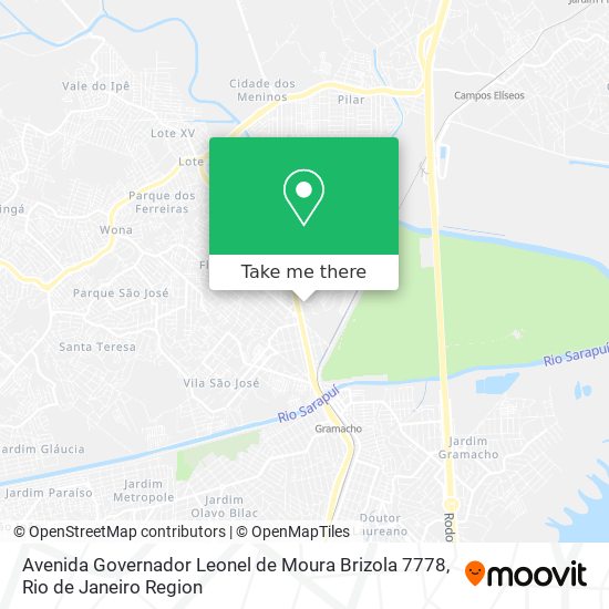 Avenida Governador Leonel de Moura Brizola 7778 map