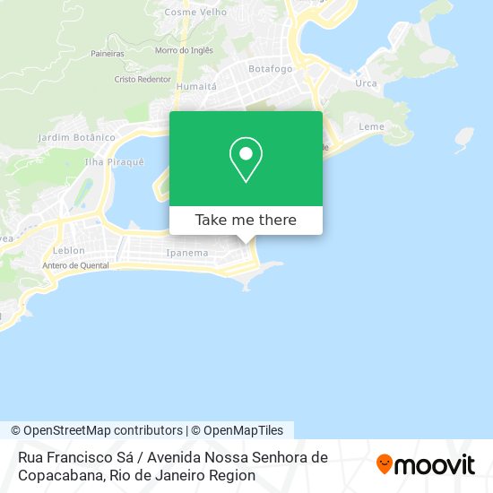 Mapa Rua Francisco Sá / Avenida Nossa Senhora de Copacabana