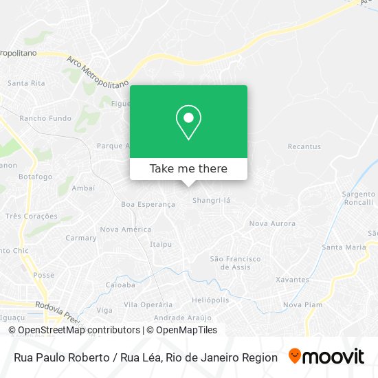 Mapa Rua Paulo Roberto / Rua Léa