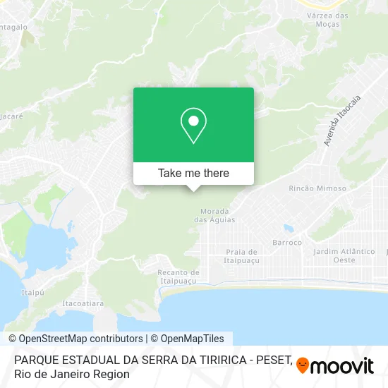 PARQUE ESTADUAL DA SERRA DA TIRIRICA - PESET map