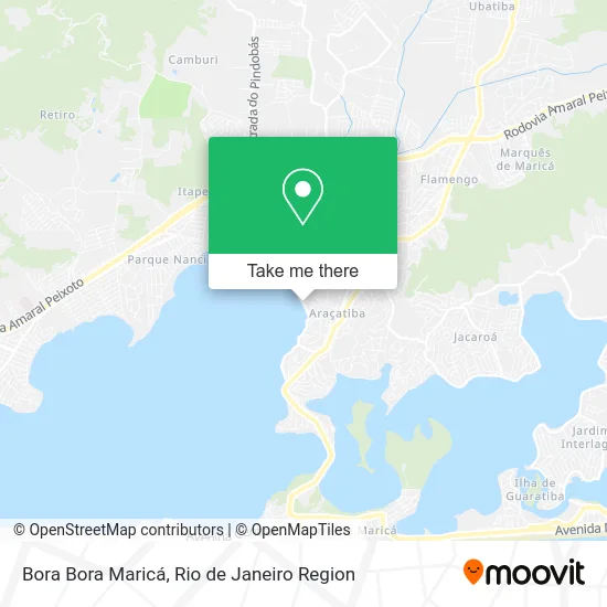 Bora Bora Maricá map
