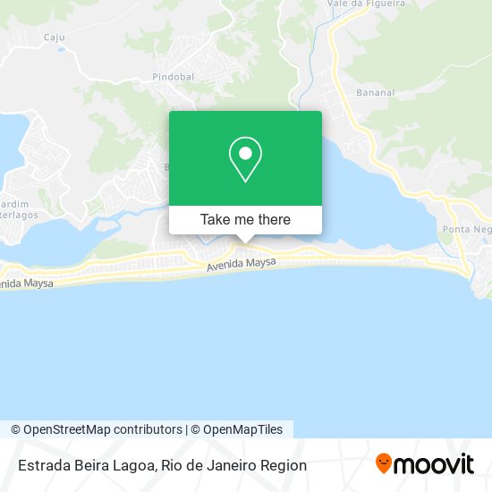 Mapa Estrada Beira Lagoa