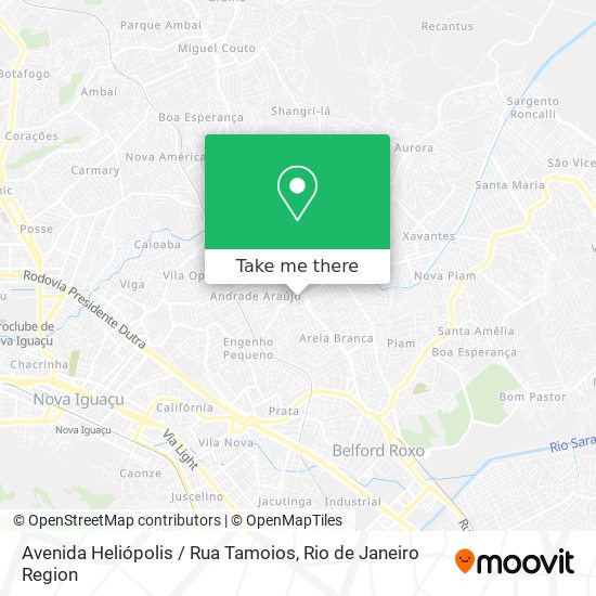 Mapa Avenida Heliópolis / Rua Tamoios