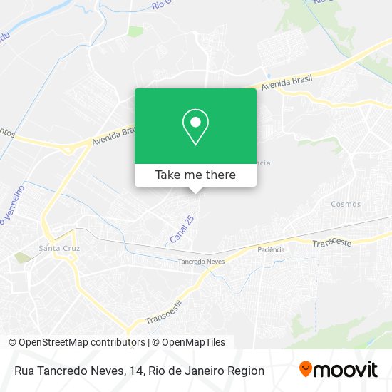 Rua Tancredo Neves, 14 map