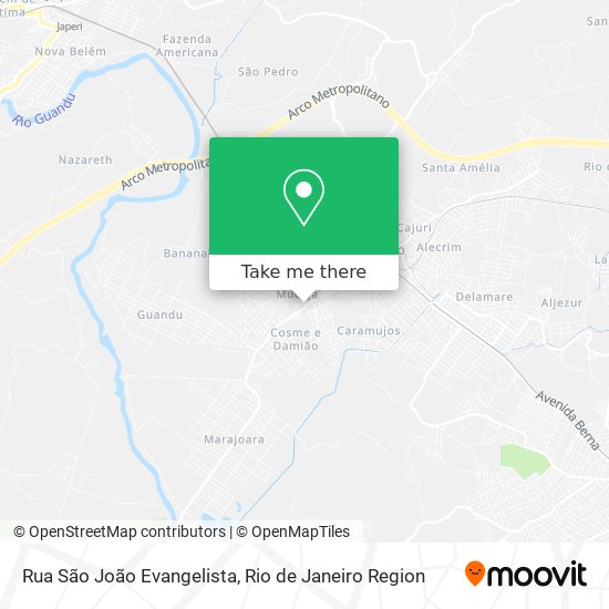 Rua São João Evangelista map