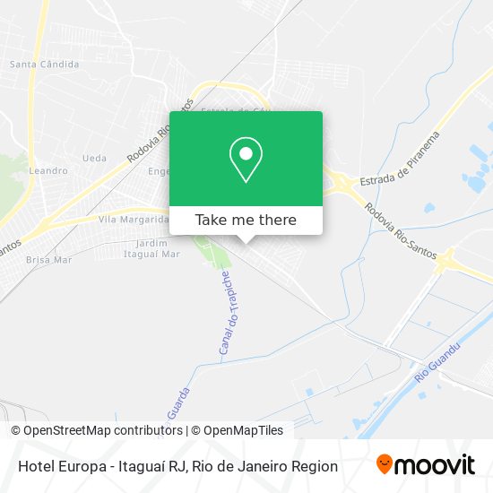 Mapa Hotel Europa - Itaguaí RJ