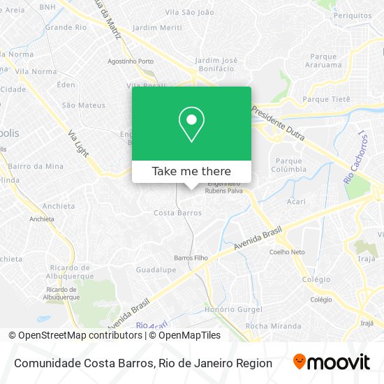 Comunidade Costa Barros map