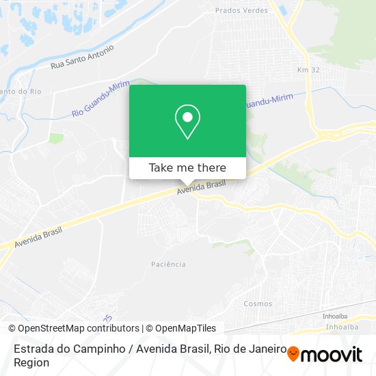 Estrada do Campinho / Avenida Brasil map