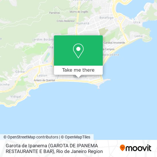 Mapa Garota de Ipanema (GAROTA DE IPANEMA RESTAURANTE E BAR)