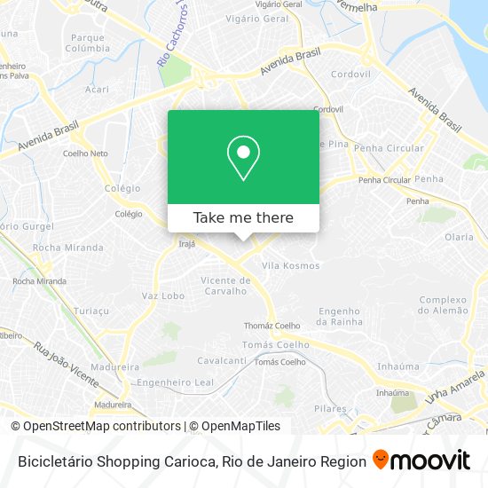 Mapa Bicicletário Shopping Carioca