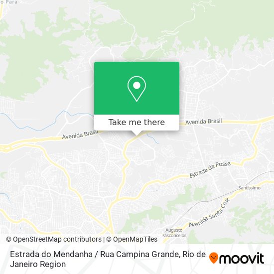 Mapa Estrada do Mendanha / Rua Campina Grande