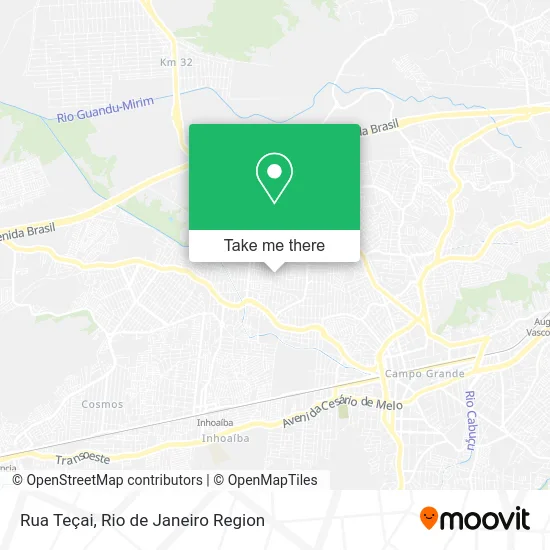 Rua Teçai map