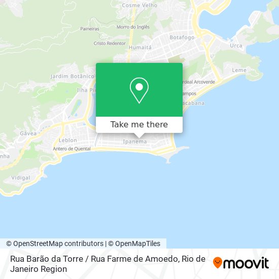 Mapa Rua Barão da Torre / Rua Farme de Amoedo