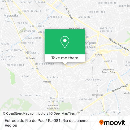 Estrada do Rio do Pau / RJ-081 map
