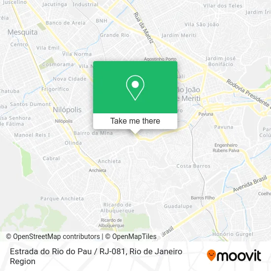 Estrada do Rio do Pau / RJ-081 map