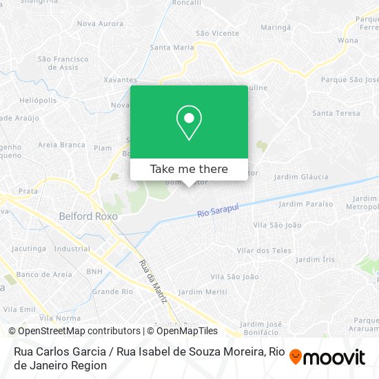 Rua Carlos Garcia / Rua Isabel de Souza Moreira map