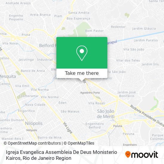 Igreja Evangelica Assembleia De Deus Monisterio Kairos map