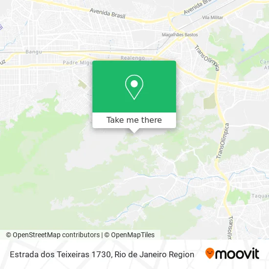 Estrada dos Teixeiras 1730 map