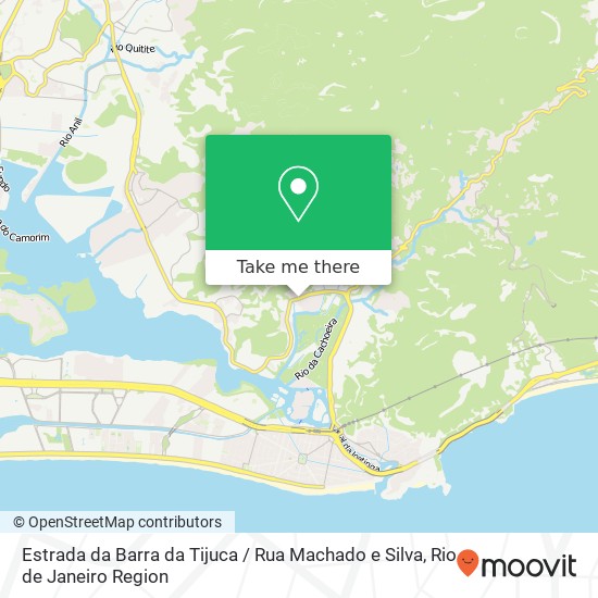 Mapa Estrada da Barra da Tijuca / Rua Machado e Silva