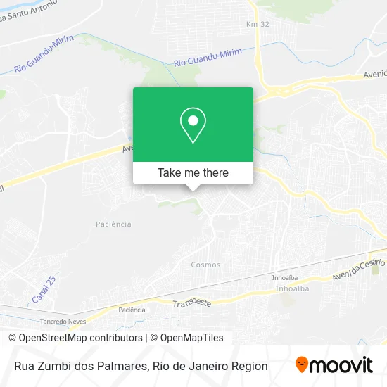 Rua Zumbi dos Palmares map