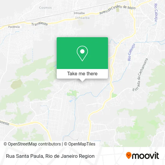 Rua Santa Paula map