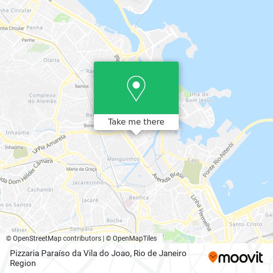 Mapa Pizzaria Paraíso da Vila do Joao