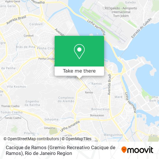 Mapa Cacique de Ramos (Gremio Recreativo Cacique de Ramos)