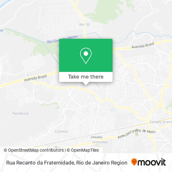 Rua Recanto da Fraternidade map