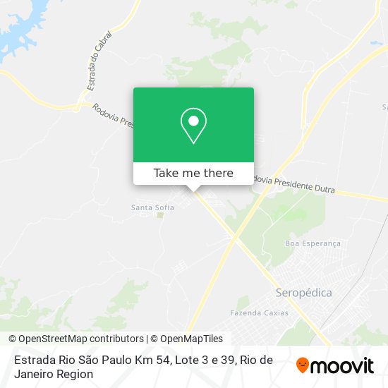 Mapa Estrada Rio São Paulo Km 54, Lote 3 e 39